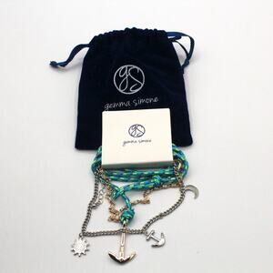 Gemma‎ Simone Nautical Multi Strand Rope & Chain Charm Bracelet Set NEW